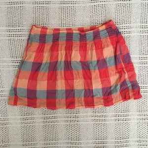 Multi-Colored Plaid Skirt